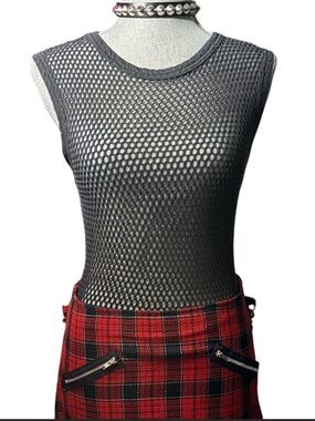 Vintage black fishnet muscle tank from queen of darkness